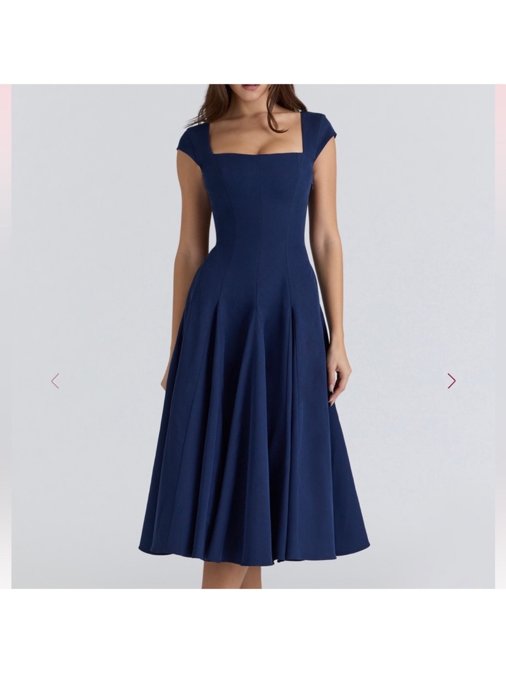 House of CB Raisa Lace Back Dress Navy Size Small NWOT - Picture 12 of 12